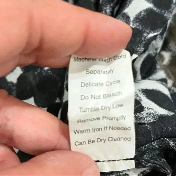 cAbi High/low sheer, long length black/ white blouse button down ❤️ - Picture 9 of 9